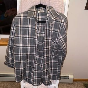 adora flannel button down